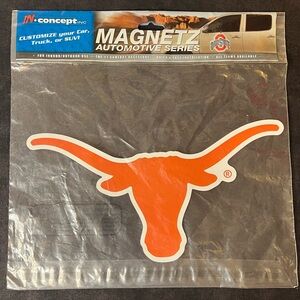 Orange Longhorn Car Magnet